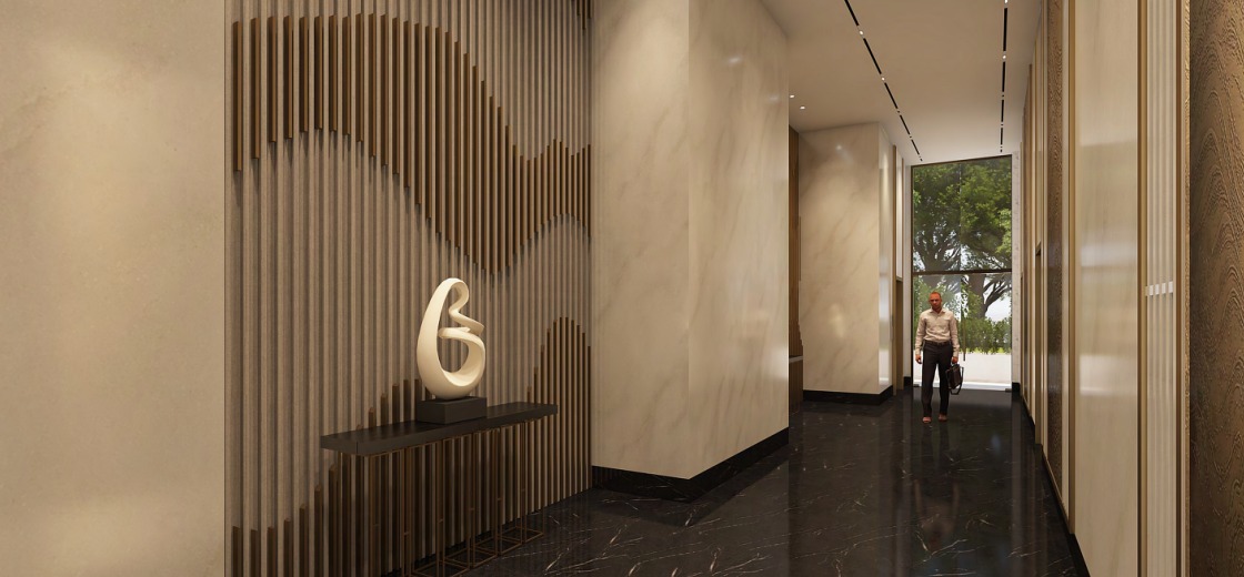 6-meter high ceilings in all lift lobbies